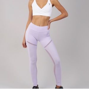 Gymshark simply mesh lilac leggings